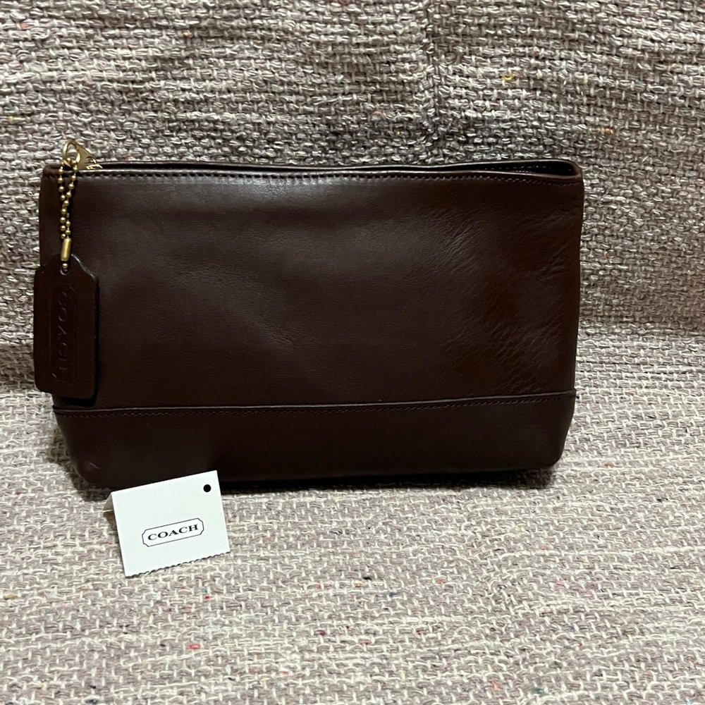 Vintage Coach Mahogany Large Cosmetic Bag 7172